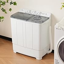 Amazon | Simpolu 二槽式洗濯機 洗濯槽6kg/脱水槽4kg 2槽式洗濯